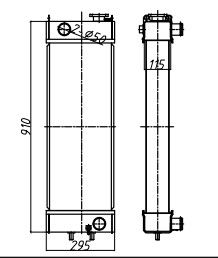 PC138 PC138US-2の掘削機のラジエーター22B-03-12110の水漕