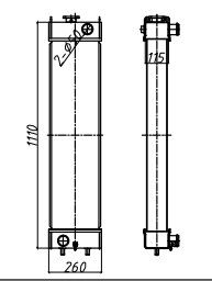 PC120-8 PC130-8の掘削機のラジエーター203-03-12221 50mmの口径