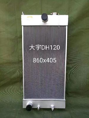 Doosan DH120 掘削機ラジエーター アセンブリ |交換用冷却部品 | 4列の厚みのあるアルミニウムコア
